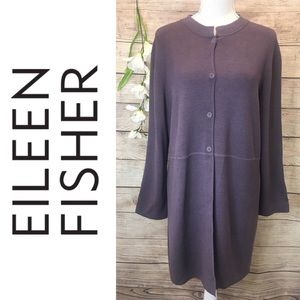 Eileen Fisher 90% Silk Long Cardigan